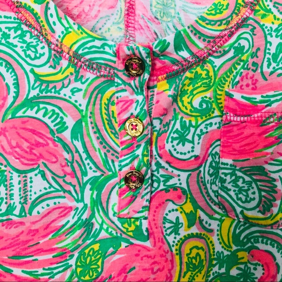 Lilly Pulitzer Hot Wings T-shirt Flamingo Dress - Picture 6 of 6